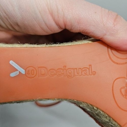 Desigual Lara Rustic Wedges espadrille sandals EU 40 US 9 - Picture 7 of 11