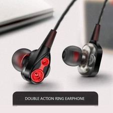 Dual Dynamic Driver In-Ear 3.5mm Earphone Stereo Earbuds Headset Wired Headphone