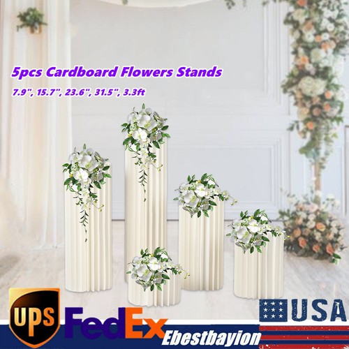 5 Pack Flower Stand Plinth Floral Display Wedding Centerpieces Stand 20-100cm