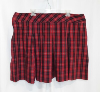 Parker Plaid Pleated A-Line Skirt Women's Size 21  -D27