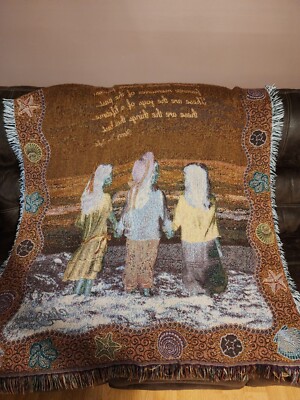 Woven Cotton Throw Blanket 54