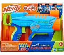 Nerf Elite Jr Explorer Easy-Play Toy Blaster with 8 Foam Darts Included Ages 6