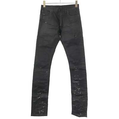 Dior HOMME 2004SS Strip Destroyed Coated Denim Pants Dior HOMME 2004SS Strip Destroyed Coated Denim Pants