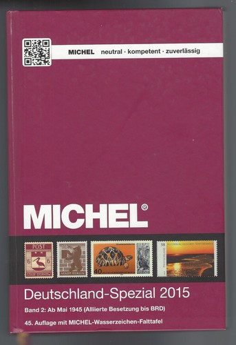 Michel Alemania Especial 2015 Tomo 2, desde 1945 Catálogo Sellos,1406 Páginas