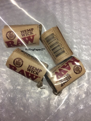 4x10 FT = 40 FEET of RAW Rolling Papers HEMP WICK Natural Hemp & Beeswax