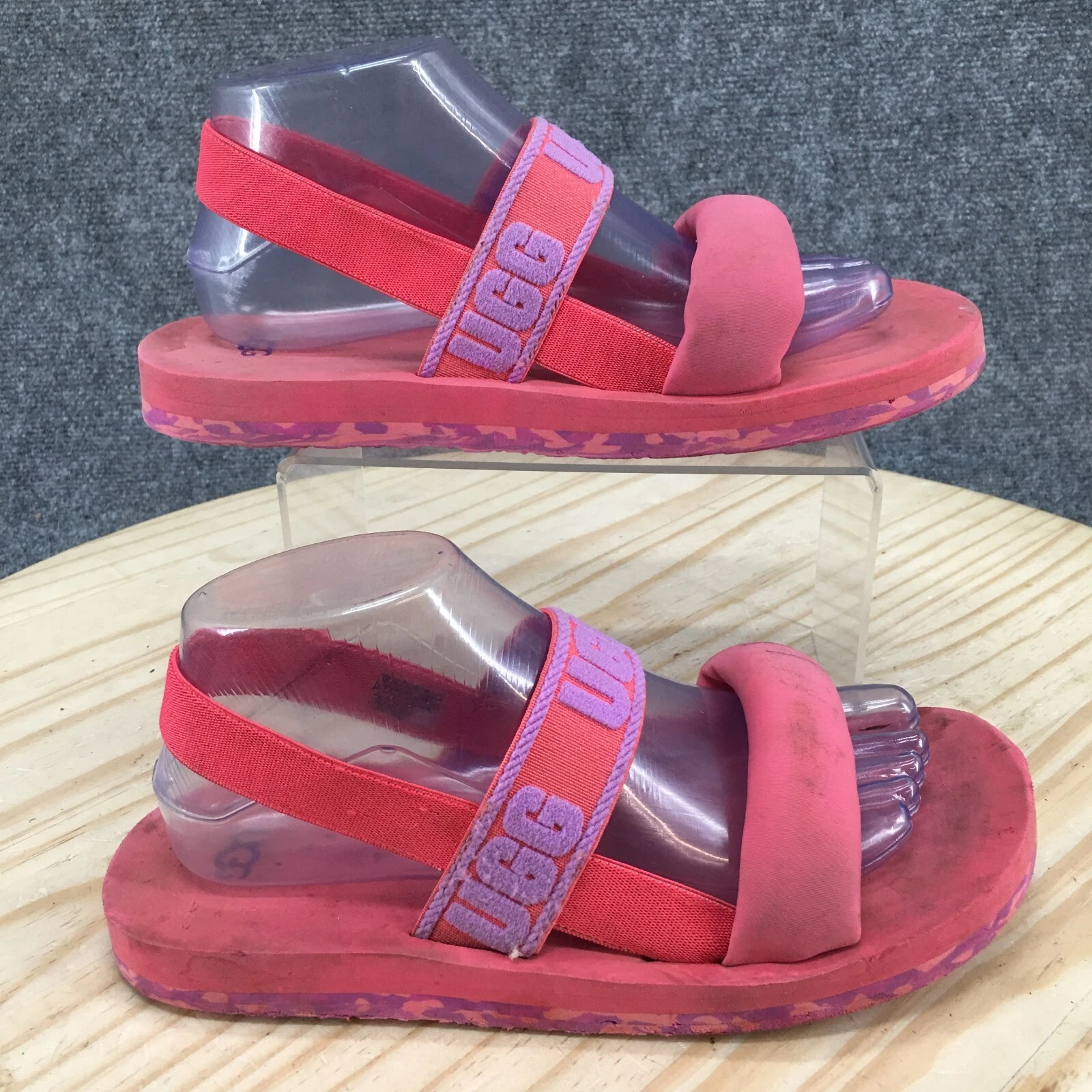 Sandali UGG giovani 6 Zuma slingback rosa casual comodi punta aperta 1117239K