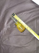 REGAL Tools USA 3-1/4 in Flat Tip Head Yellow Stubby Screwdriver Vintage