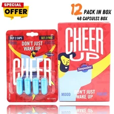 Cheer Up Mood Focus Enhancer Capsules 12 Pack Box ( 48 Capsules )