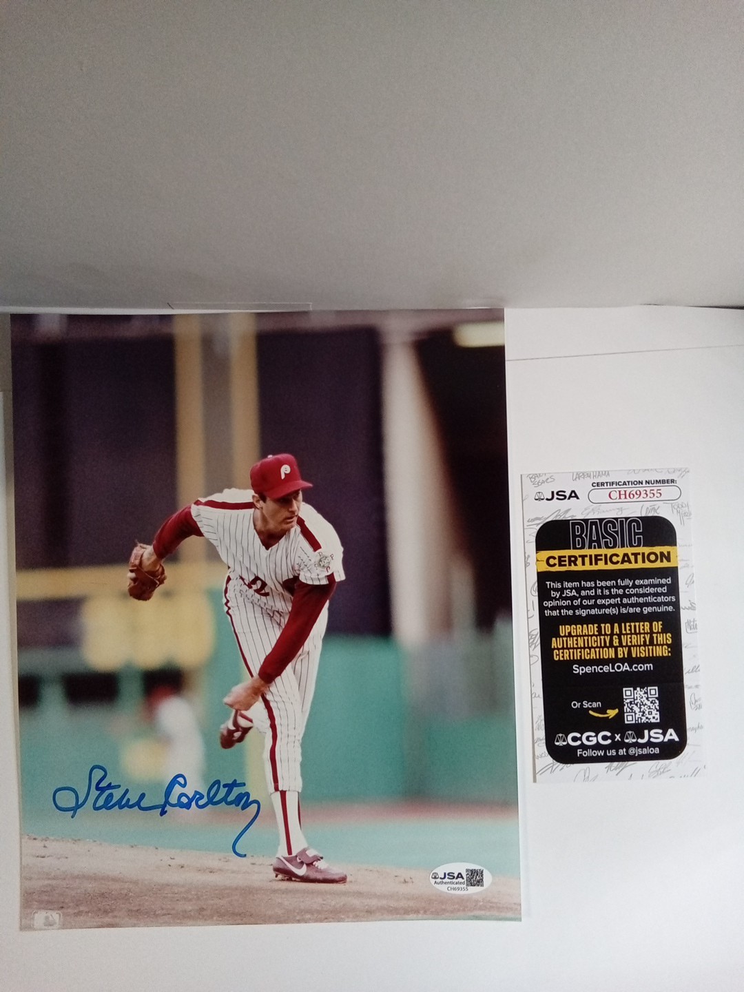 Steve Carlton Autographed Signed Philadelphia Phillies 8x10 Photo JSA 