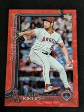 Yusei Kikuchi 2025 Topps Series 2 Red Diamante Foil #592 1/5 Los Angeles Angels