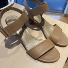 Stewart Weitzman Women’s Nude Tan Leather Block Heel Ankle Strap Sandals — photo 1