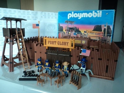 PLAYMOBIL vintage fort soldats nordistes set 3806 de 1994 / complet / boîte - Photo 1/4