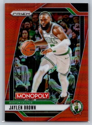 Jaylen Brown 2024-25 Panini Prizm Monopoly #17 Orange Prizm #/149 Boston Celtics