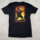 Zero Foxtrot T-Shirt Men Medium Black Skull Chuck Norris Death Fears Him Fire