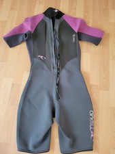 O'Neill Women's Reactor 2:1 Wetsuit Size 12 Front Zip EUC
