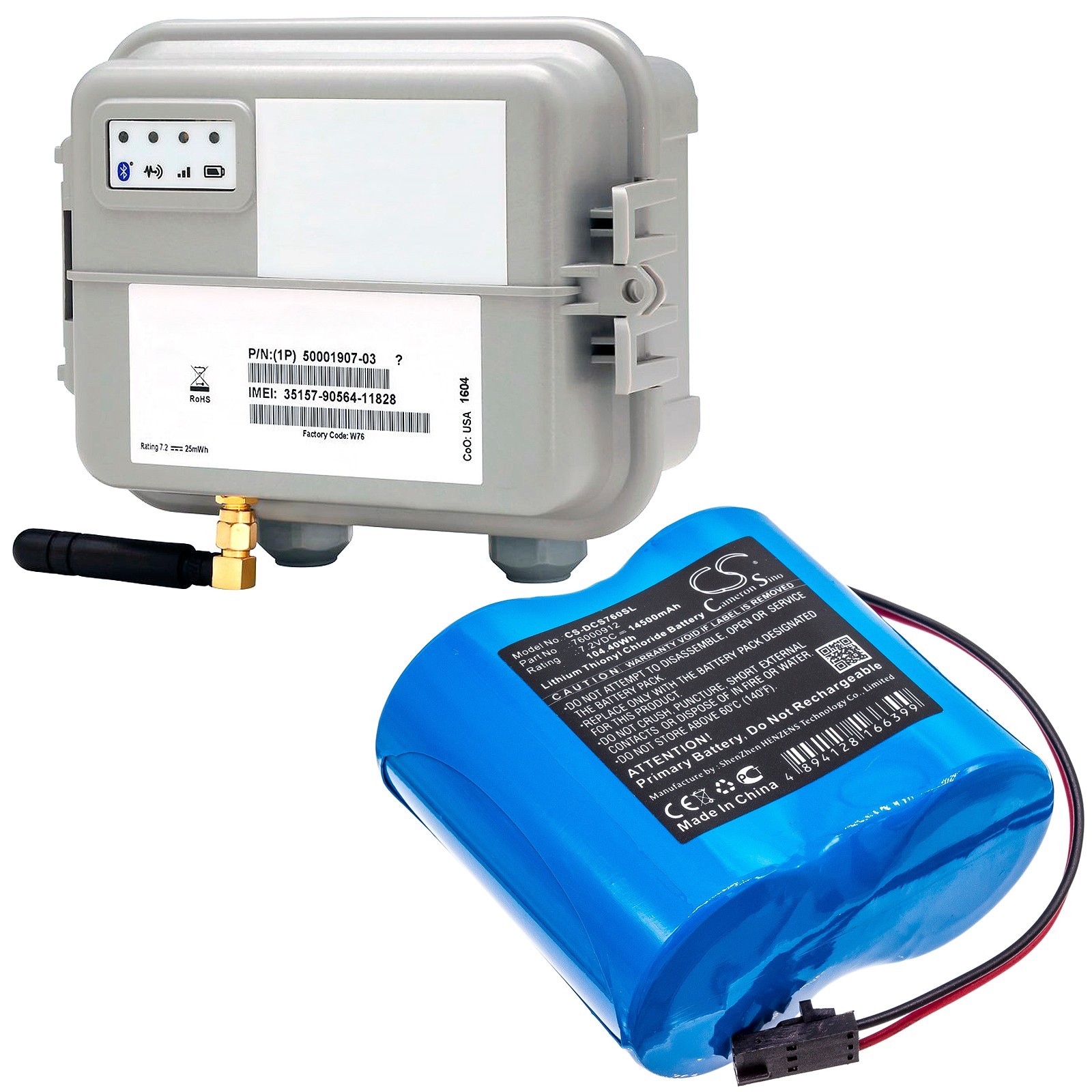 BATTERIE 7.2V Li-SOCl2 14500mAh Type 76000912 For Digi Connect Sensor+