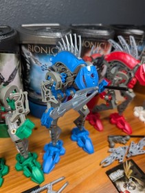 LEGO Bionicle Rahkshi COMPLETE Set Lot of 6 8587&ndash;8592 ALL Manuals Canisters