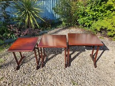 G Plan Teak Nest of 3 Tables Vintage 53cm x 45cm Dark Highly Polished