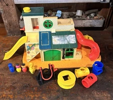 Little People Sesame Street Clubhouse 937 1976 4 Figures BIG BIRD GROVER ERNIE