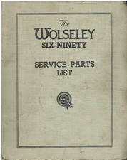 WOLSELEY 6/90 SIX-NINETY SALOON SERIES I & II (1954-59) FACTORY  PARTS CATALOGUE