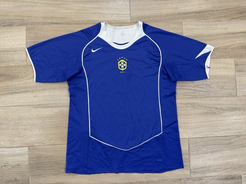 Vintage Nike Brazil Soccer Jersey XL Mens Dri Fit National Team #10 CBF SEE PICS