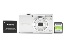  NEAR MINT Canon PowerShot A2400 IS Silver 16.0MP Compact Digital Camera JAPAN