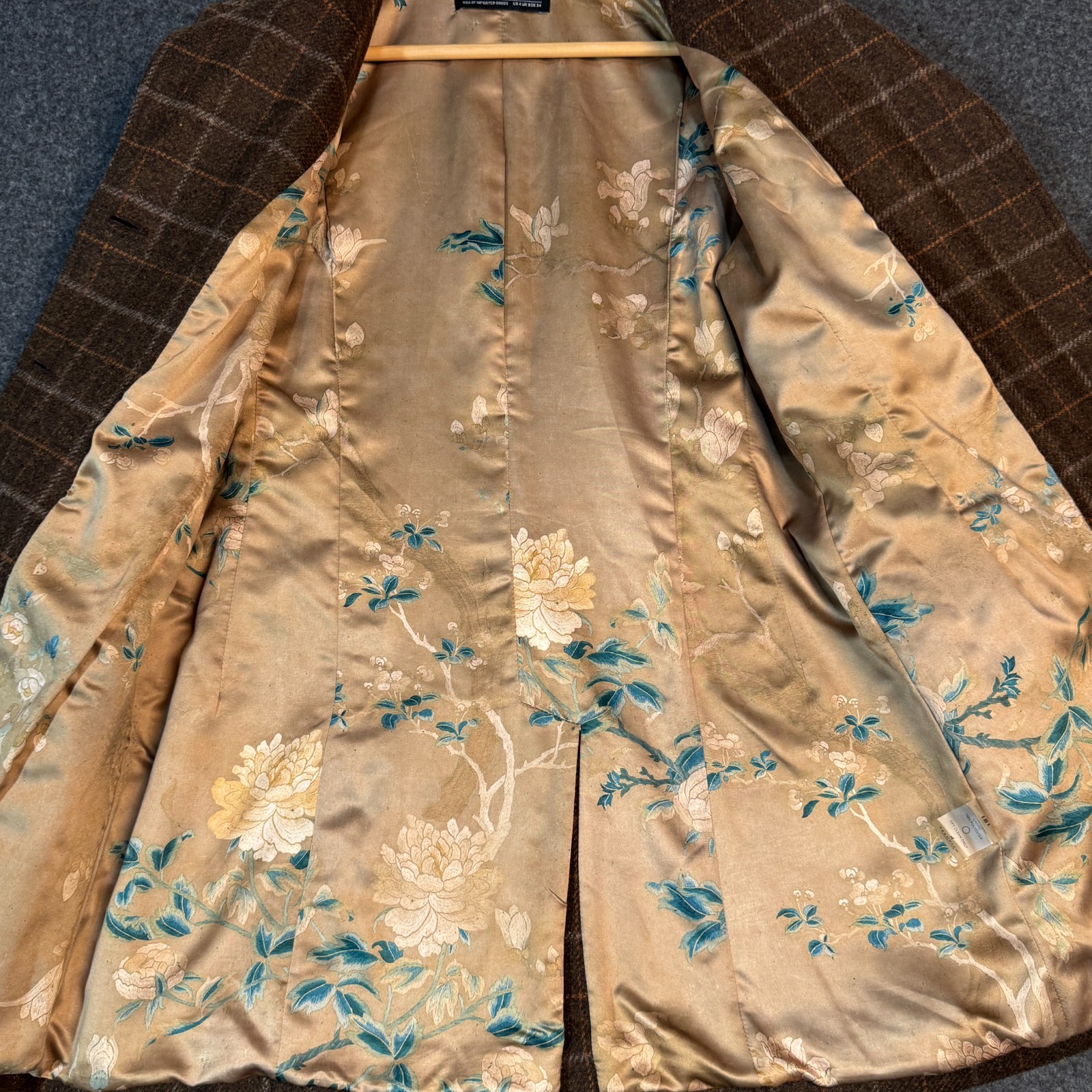 Peruvian Connection Plaid Blazer Jacket Brown Tan… - image 7