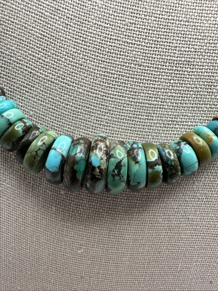 Jay King Natural Sacred Cloud Mountain Turquoise Sterling Silver Disc Necklace - Image 2 of 4