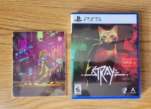 Stray - PS5 With Rare Sealed Collector's full-color art cards. PlayStation 5