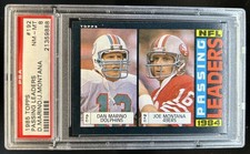 1985 Topps Dan Marino Joe Montana #192 Bills PSA 8