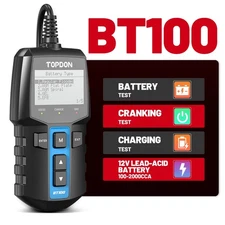 2025TOPDON BT100 Car Battery Tester 24V 12V Load Tester Charging System Analyzer