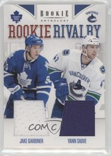 2011 Panini Rookie Anthology Rivalry Materials Yann Sauve Jake Gardiner #58 3ob