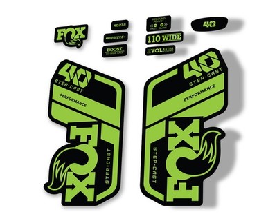 FOX 40 Step Cast SC 2021 Performance Fork Decals Suspension Sticker Green
