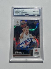 2016 Luka Doncic Upper Deck Euroleague Pattern Rainbow Auto Lakers PSA/DNA 9.5