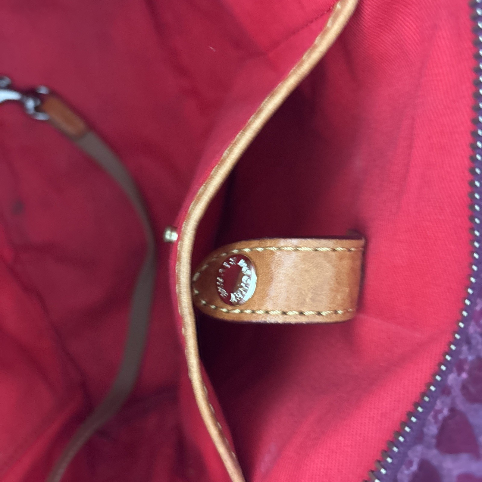 Dooney Python Snake Pink Berry Fuscia Charleston … - image 13