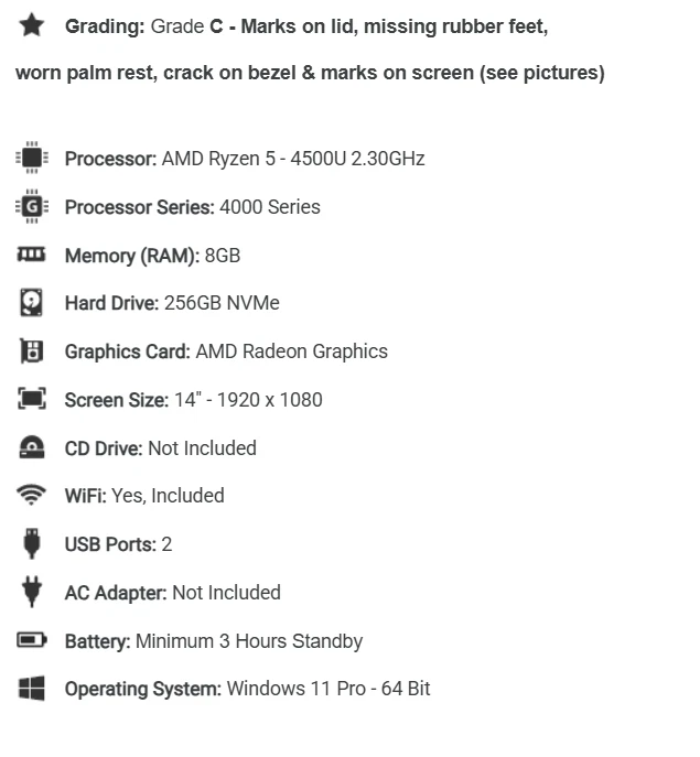 Lenovo ThinkPad E14 · Ryzen 5 4500U · 8GB · 256GB, photo 2 of 5