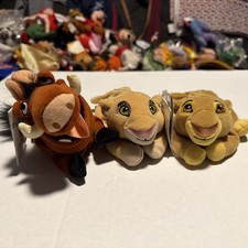 Vintage 90  s The Lion King Disney Store Plush Pumbaa Young Simba  Nala Lot NWT