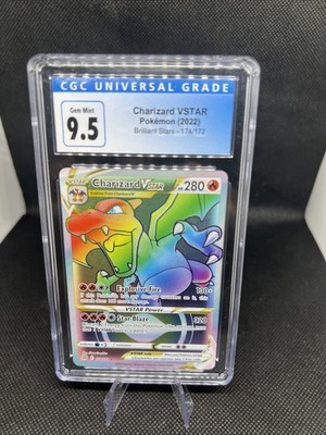 2022 Pokémon Brilliant Stars Charizard Vstar 174/172 CGC 9,5