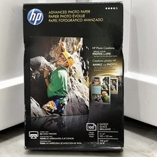 HP Advanced Photo Glossy Q6638A Paper 100 Sheets 4"x6" 66lb All InkJet Printers