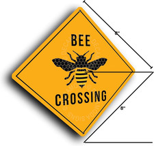 Durable Bee Crossing Sign for Indoor Outdoor Use - Composite Aluminum Design
