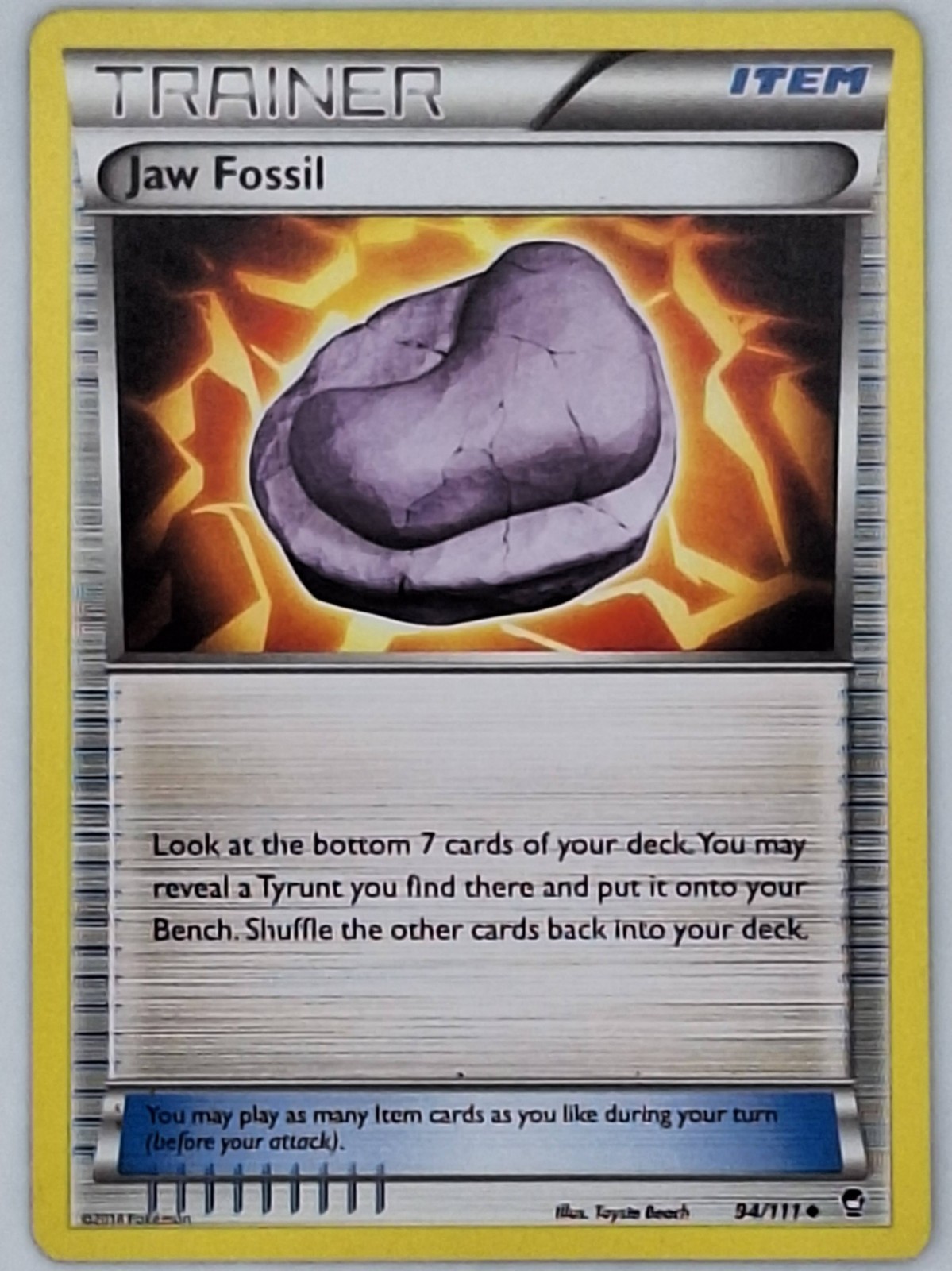 Jaw Fossil 94/111 Pokemon - XY Furious Fists MP