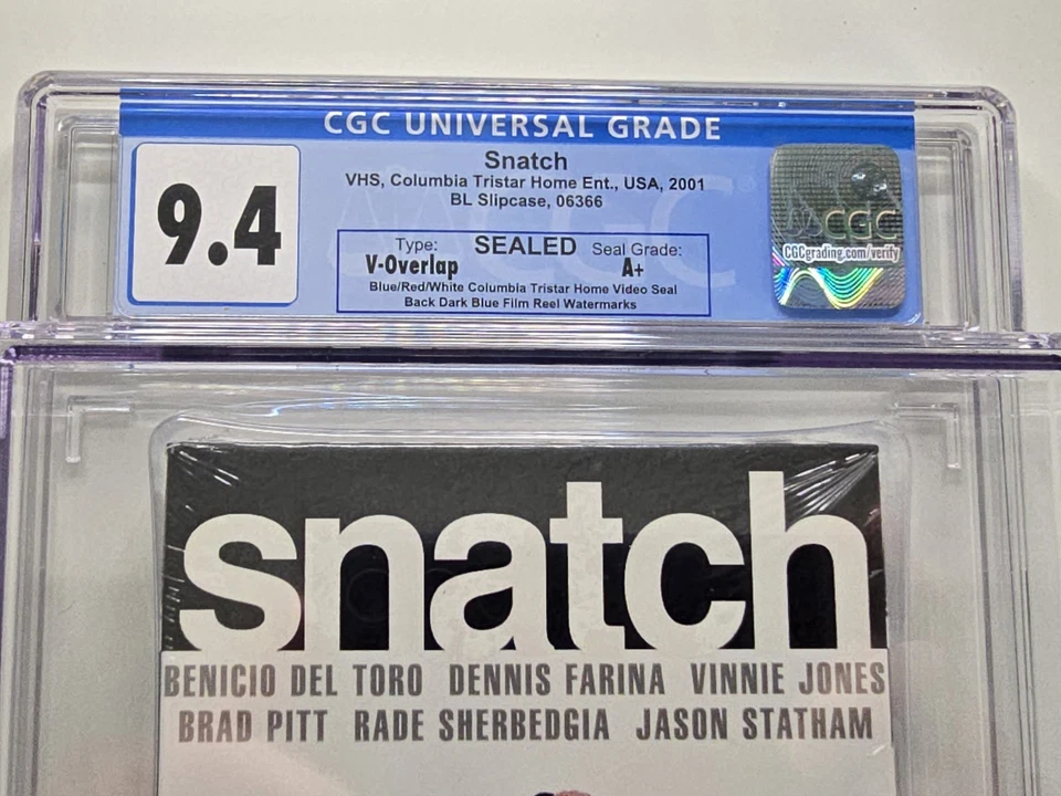 Snatch (2001, VHS) New Factory Sealed with Watermarks Graded CGC 9.4 A+ - Image 2 of 3