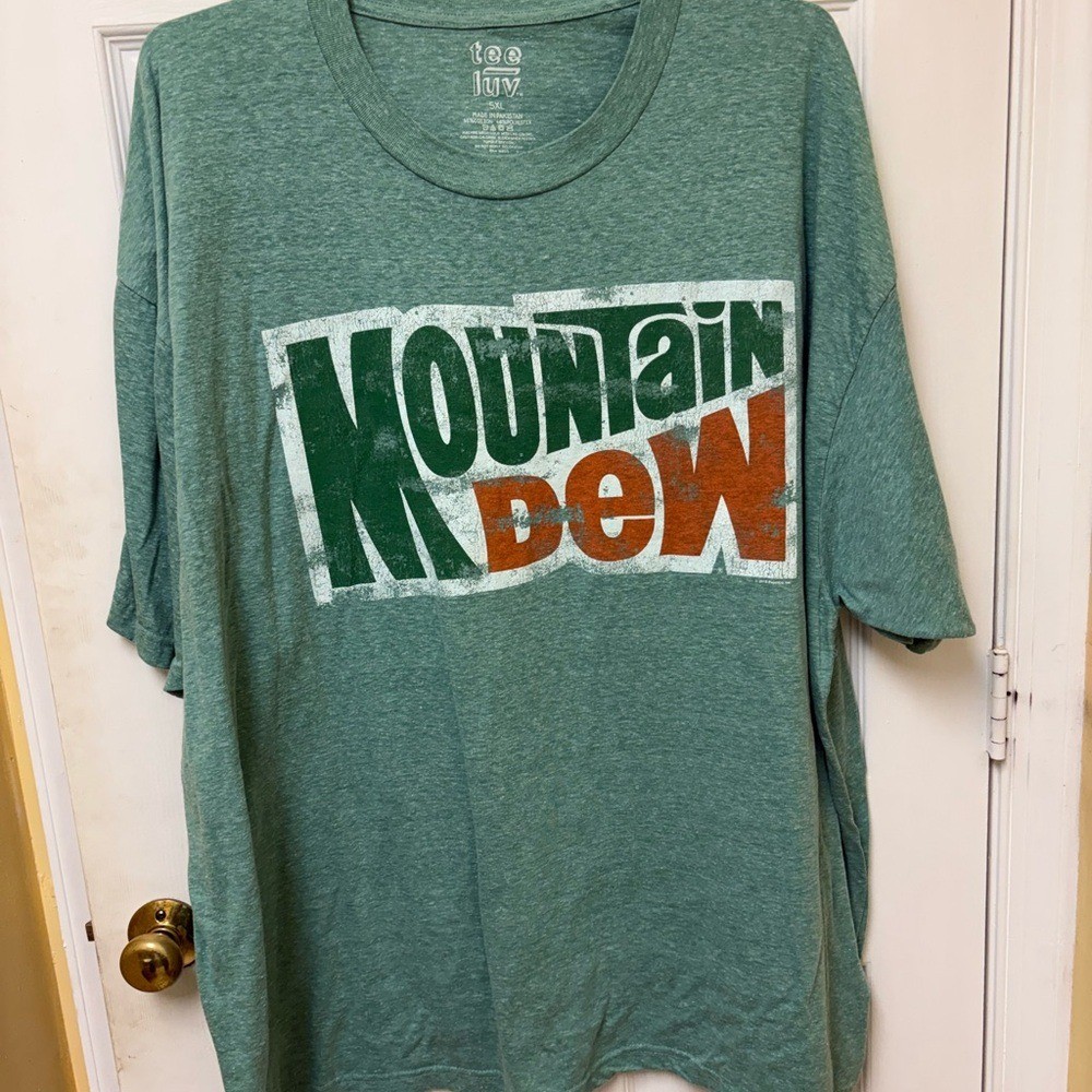 Tee Luv Mountain Dew Graphic Tee - Green