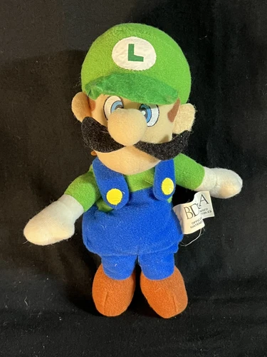 Vintage Nintendo 64 Luigi Beanbag Plush Doll w Tush Tag (BD&A, 1997) - Picture 1 of 5