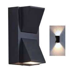 B- Outdoor Wall Light Plastic Housings Dual Head Exterior Wall Lamp With Up&
