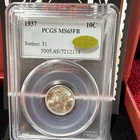 1937 Mercury Dime 10C Silver PCGS MS65FB CAC Uncirculated Philadelphia