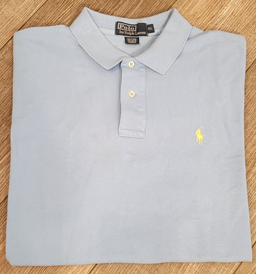 Polo Ralph Lauren Polo Shirt Knit Cotton Light Blue / Yellow Pony