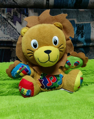Baby Einstein Press & Play Pals Larry Lion Plush Musical Instruments Vtg. Works
