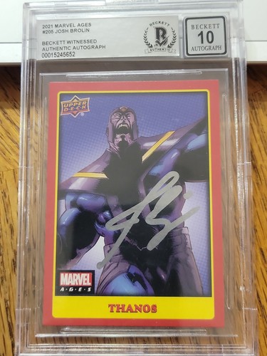 2021 Upper Deck Marvel Ages Thanos Josh Brolin Beckett authentic 10 auto