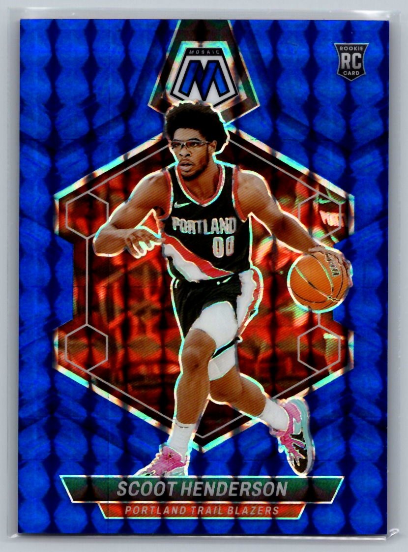 2023-24 Panini Mosaic #216 Scoot Henderson Blue #/199